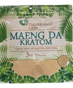REMARKABLE KRATOM POWDER 3OZ GREEN MAENGDA
