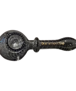 Alternative view of GLASS TOBACCO PIPE WITH SCREEN BASE 5"