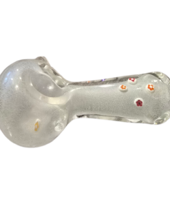 GLASS TOBACCO PIPE GLOW IN THE DARK 4"