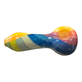 GLASS TOBACCO PIPE COLORS 3.5"