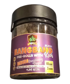 BANGBANG PRE ROLLS 40COUNT 1.5 GRAM EACH TOTAL 60GRAMS INDICA LIVE RESIN GRANDDADDY PURPLE
