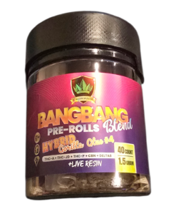 BANGBANG PRE ROLLS 40COUNT 1.5 GRAM EACH TOTAL 60GRAMS HYBRID LIVE RESIN GORILLA GLUE #4
