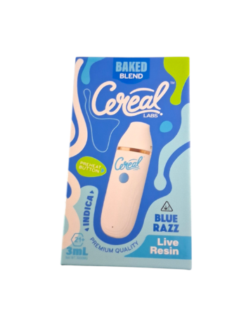 CEREAL LABS LIVE RESIN 3G DISPOSABLE INDICA BLUE RAZZ