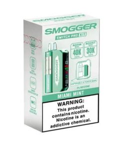 SMOGGER SWITCH PRO KIT VAPE BATTERY AND FLAVOR MIAMI MINT 40000 PUFF