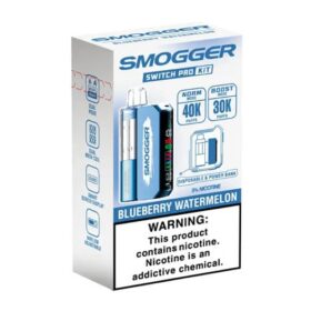 SMOGGER SWITCH PRO KIT VAPE BATTERY AND FLAVOR BLUEBERRY WATERMELOn 40000 PUFF