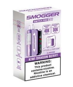 SMOGGER SWITCH PRO KIT VAPE BATTERY AND FLAVOR KIWI DRAGON BERRY 40000 PUFF