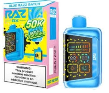 RAZ BAR RX 50K DISPOSABLE RX  BLUE RAZ BATCH