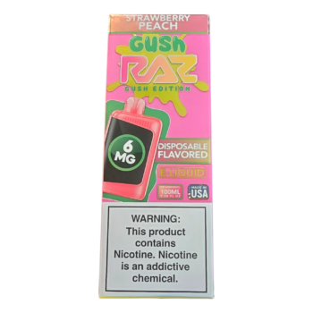 RAZ GUSH E LIQUID 6mg  100ML STRAWBERRY PEACH
