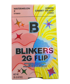 BLINKERS 2GRAM FLIP DISPOSABLE DUAL FLAVOR HYBRID WATEEMELON / HYBRID LEMON CHERRY GELATO