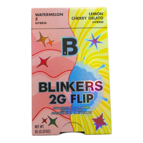 BLINKERS 2GRAM FLIP DISPOSABLE DUAL FLAVOR HYBRID WATEEMELON / HYBRID LEMON CHERRY GELATO