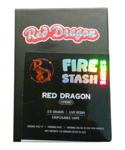 RED DRAGON FIRE STASH SERIES 3.5GRAM LIVE RESIN THCP DISPOSABLE HYBRID RED DRAGON