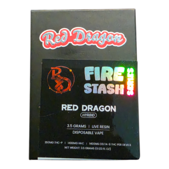 RED DRAGON FIRE STASH SERIES 3.5GRAM LIVE RESIN THCP DISPOSABLE HYBRID RED DRAGON