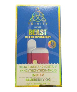 TRINITY BEAST KNOCKOUT BLEND THCA DISPOSABLE 5GRAM INDICA BLUEBERRY OG