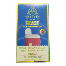 TRINITY BEAST KNOCKOUT BLEND THCA DISPOSABLE 5GRAM INDICA BLUEBERRY OG
