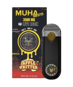 MUHA DISPOSABLE 3.5GRAM *NEW* LIVE RESIN INDICA APPLE FRITTER