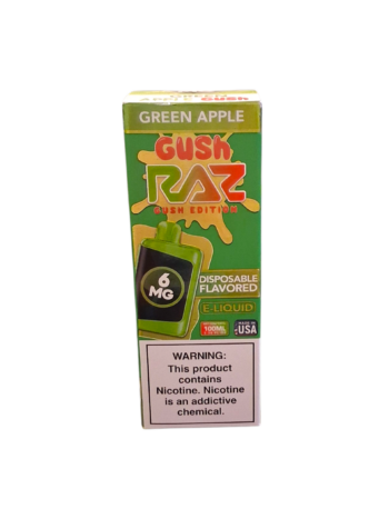 RAZ GUSH E LIQUID 6mg 100ML GREEN APPLE