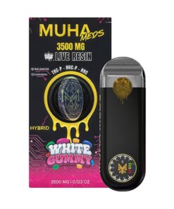 MUHA DISPOSABLE 3.5GRAM *NEW* LIVE RESIN HYBRID WHITE GUMMY