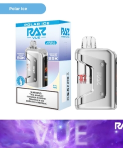 RAZ VUE 50000 REUSEABLE BATTERY POD KIT POLAR ICE