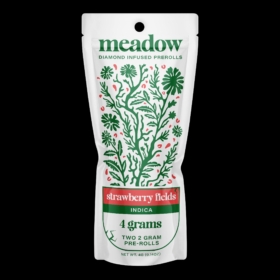 MEADOW DIAMOND INFUSED PRE ROLL THC 2Gx2= 4G 2CT INDICA STRAWBERRY FIELDS