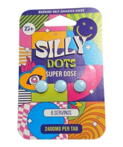 SILLY DOTS SUPER DOSE MUSHROOM PILLS 2400MG/TAB 3CT TOTAL 6 SERVINGS