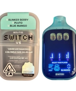 BOUTIQ SWITCH 2GRAM LIQUID LIVE DIAMOND DISPOSABLE TRIPPLE TANK 3 FLAVORS  I/BLINKER BERRY I/PLUTO I/BLUE MANGO