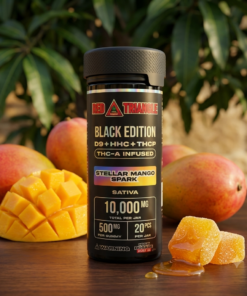 RED TRIANGLE GUMMIES 10,000MG JAR 20PCS SATIVA STELLAR MANGO SPARK