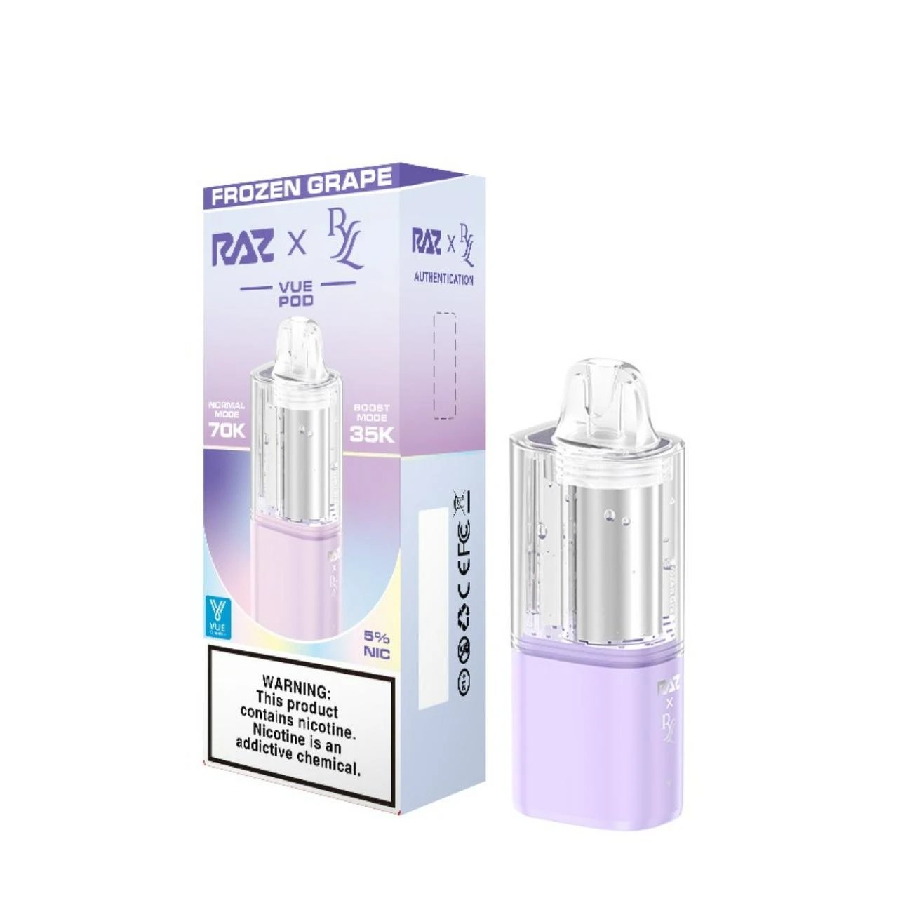 RAZ VUE *NEW 70000 REFILL POD FROZEN GRAPE