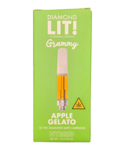 DIAMOND LIT! 1G CARTRIDGE HYBRID APPLE GELATO