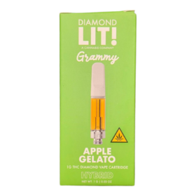 DIAMOND LIT! 1G CARTRIDGE HYBRID APPLE GELATO